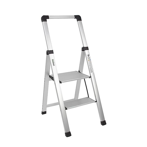 TRUTZHOLM Alu Trittleiter 2 Stufig Klappbar Handlauf 150kg Anti Rutsch Trit günstig online kaufen