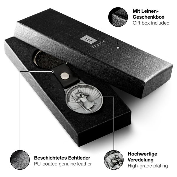 FABACH Schlüsselanhänger Christophorus am Lederband - günstig online kaufen