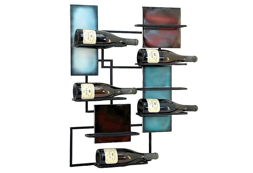 DanDiBo Weinregal Wand Metall Schwarz 8 Flaschen Schmal 96618 Design Flasch günstig online kaufen