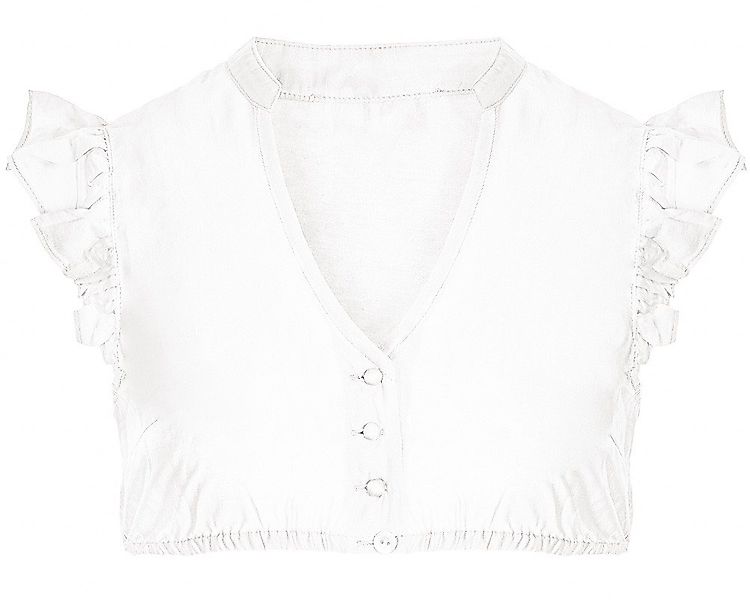 KRÜGER COLLECTION Dirndlbluse Dirndlbluse Leda Flügelarm ecru günstig online kaufen