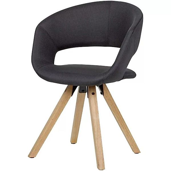 Esstisch Stuhl in Schwarz Webstoff modern günstig online kaufen