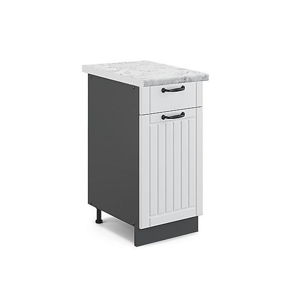 Vicco Unterschrank Fame-Line, Weiß Landhaus/Anthrazit, 40 günstig online kaufen