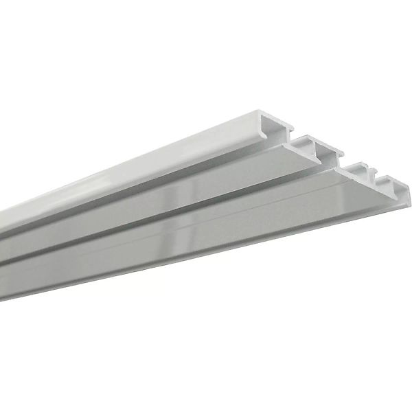 Gardinia Aluminium-Vorhangschiene 3-läufig Weiß 250 cm günstig online kaufen