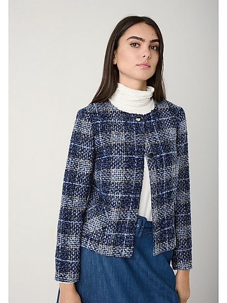 MORE&MORE Jackenblazer karierte Bouclé-Jacke günstig online kaufen