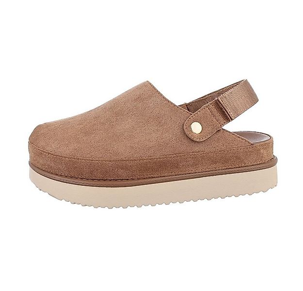 Ital-Design Komfortable Freizeit-Schuhe im modernen Design Plateausandalett günstig online kaufen