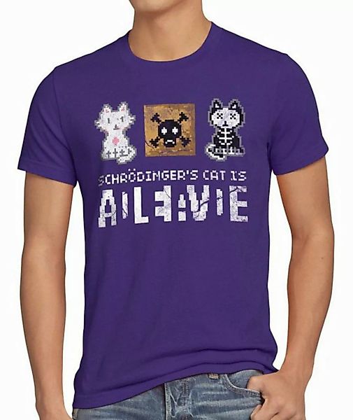 style3 T-Shirt 8Bit Schrödingers Katze big bang cooper cat schroedinger she günstig online kaufen