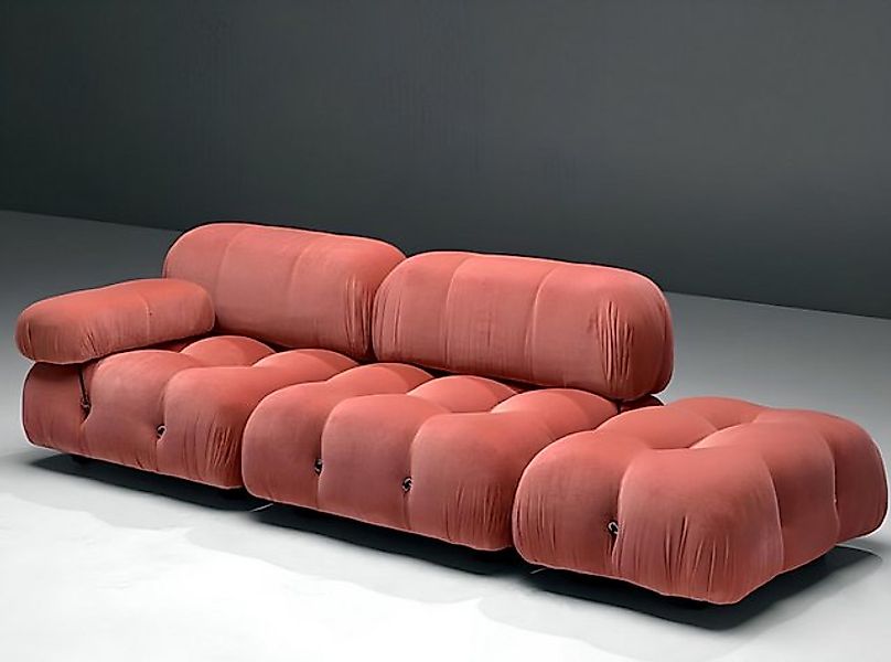 Xlmoebel Sofa Dreisitzer Stoffsofa in Rosa mit modernem Design, Hergestellt günstig online kaufen