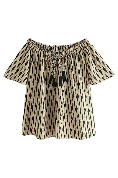 Next Blusenshirt Kurzärmliges Bardot-Oberteil mit Neckholder günstig online kaufen