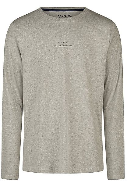 Phil & Co. Pyjamaoberteil Herren pyjamashirt mit langem Arm (1-tlg) Rundhal günstig online kaufen