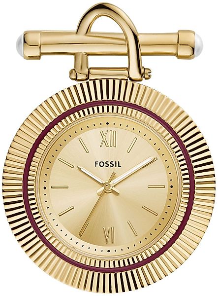 Fossil Quarzuhr SCARLETTE ES5384, Damenuhr, Brosche, günstig online kaufen
