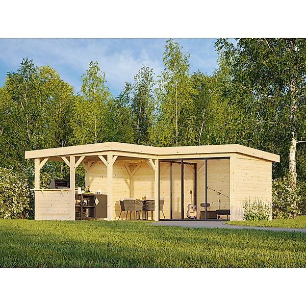 Palmako Pavillon Lenna Set 709 Slide Plus 588 x 588 cm Lackiert Weiß FSC® günstig online kaufen