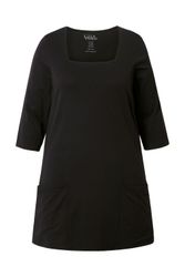 Ulla Popken Longshirt Longshirt Taschen A-Linie günstig online kaufen