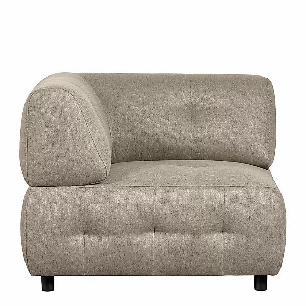 Eckelement Modulsofa in Hellgrau Webstoff 90 cm breit - 90 cm tief günstig online kaufen