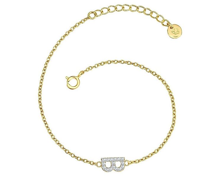 Glanzstücke München Silberarmband Buchstabe B gelbgold, mit Buchstaben-Anhä günstig online kaufen