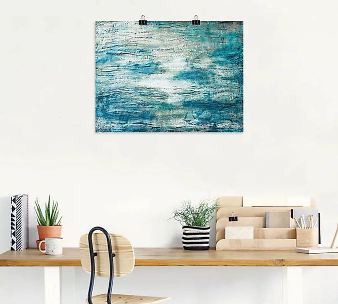 Artland Wandbild "abstrakte Malerei Aquarell", Gegenstandslos, (1 St.), als günstig online kaufen