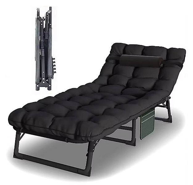 Divit Gartenliege Sonnenliege mit Auflage KL31 Gartenliege klappbar Liegest günstig online kaufen