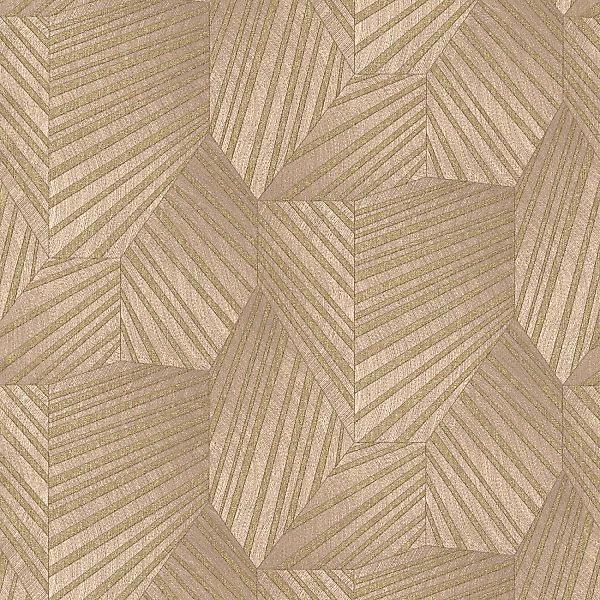 Bricoflor Gold Braune Tapete Grafisch 3D Vliestapete Geometrisch Ideal für günstig online kaufen