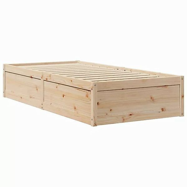 vidaXL Bett, Massivholzbett ohne Matratze 75x190 cm Kiefernholz günstig online kaufen