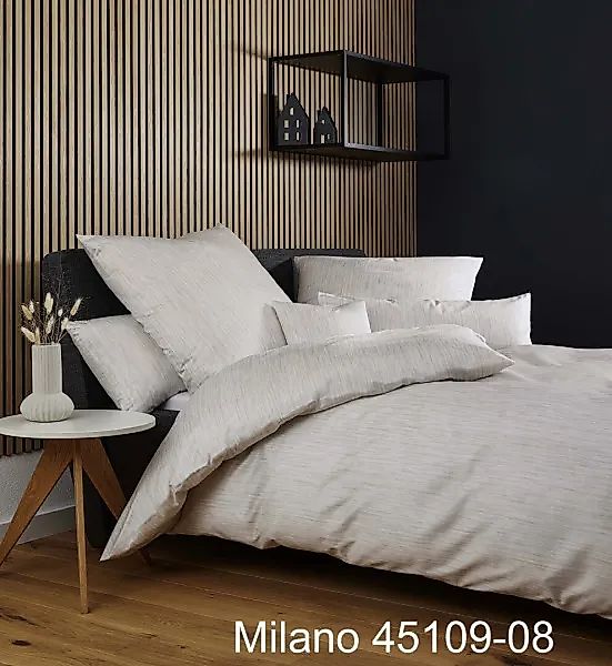 Janine Janine Mako-Satin Bettwäsche MILANO 45109 grau beige Größe:  40x40 c günstig online kaufen