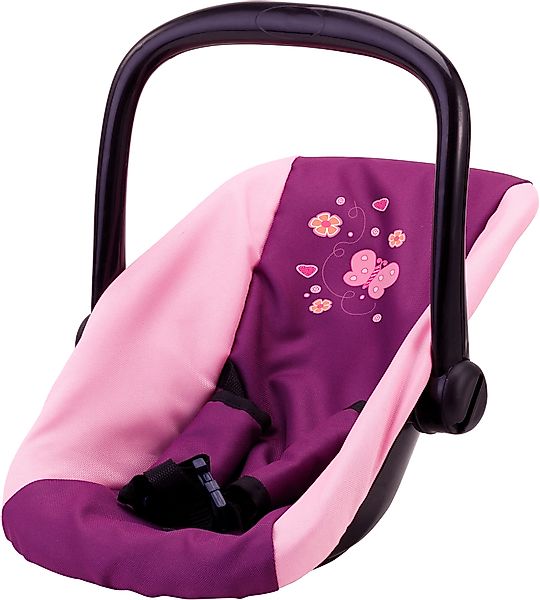 Bayer Puppen Autositz lila/rosa Schmetterling günstig online kaufen