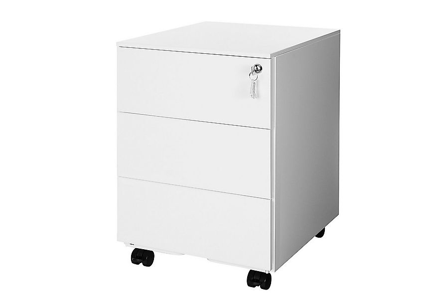 SONGMICS Rollcontainer Schubladenschrank, mobiler Aktenschrank, Metallschra günstig online kaufen