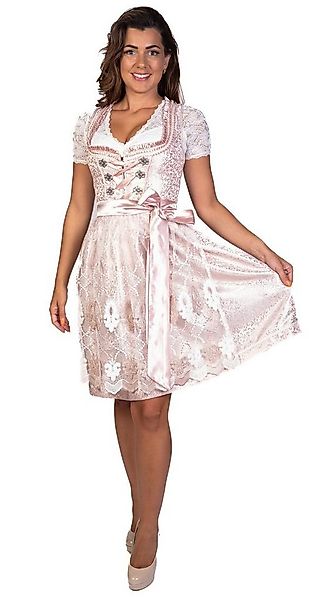 Trachtl Dirndl EMELY Dirndl Trachtenkleid Damen 2:TLG Rosa 48 günstig online kaufen