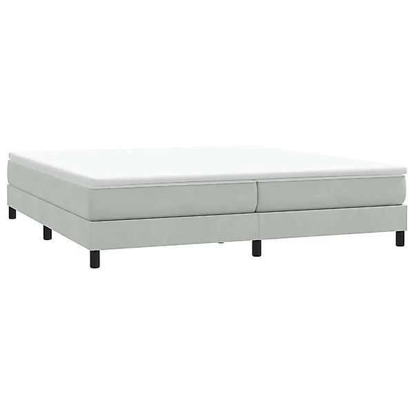 vidaXL Boxspringbett ohne Matratze Hellgrau 200x220 cm Samt 3315891 günstig online kaufen