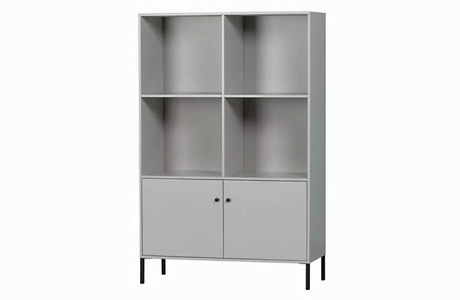 WOOOD Buffet Schrank Xam Offen aus Kiefernholz, Grau günstig online kaufen