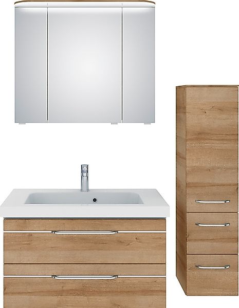 Saphir Badmöbel-Set »Balto Sprint 3-teilig, Mineralmarmor-Waschtisch mit LE günstig online kaufen