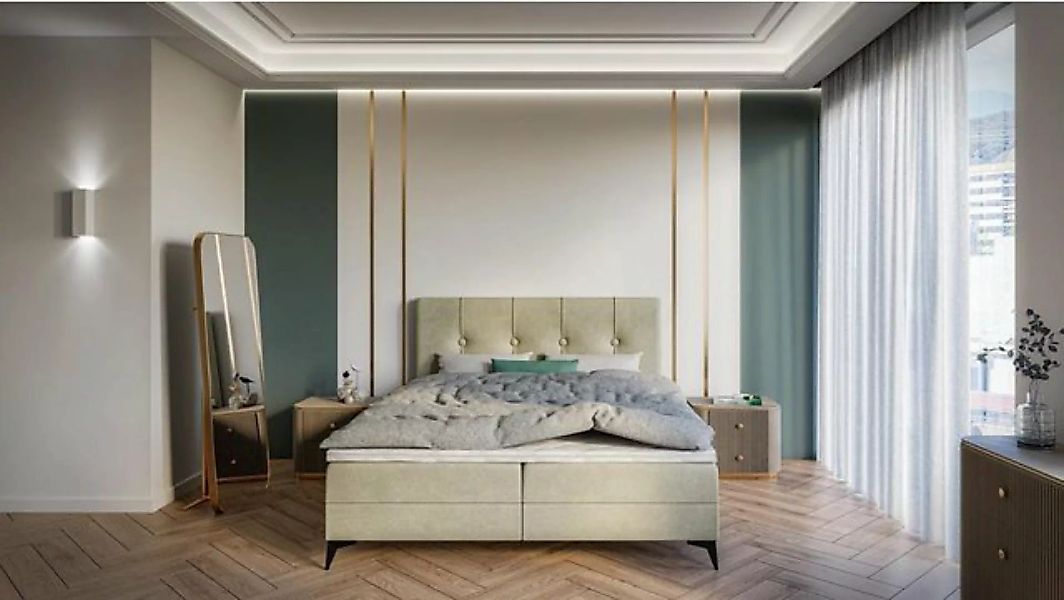 JVmoebel Boxspringbett Luxus Schlafzimmer Polstermöbel Design Doppelbett St günstig online kaufen