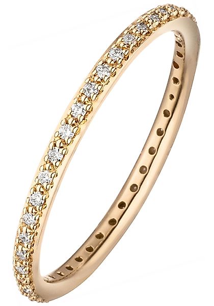 JOBO Fingerring, 585 Gold mit 37 Diamanten günstig online kaufen