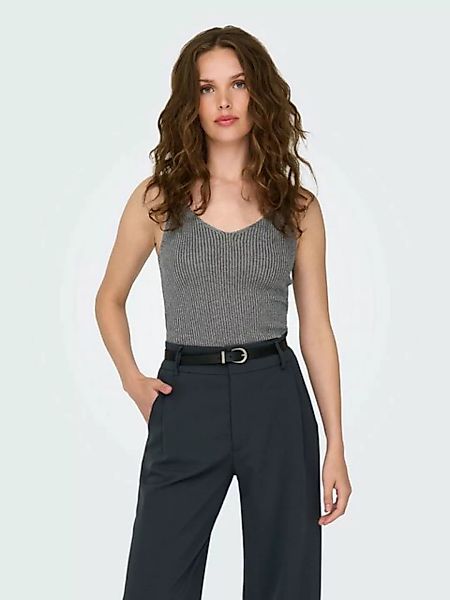 JACQUELINE de YONG Shirttop Tank Top V-Ausschnitt Ärmellos Geripptes Design günstig online kaufen