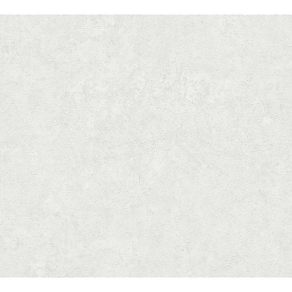 AS-Creation Vliestapete Putzoptik Uni Matt Leicht Strukturiert Weiß Grau günstig online kaufen