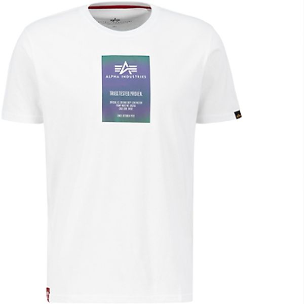 Alpha Industries  T-Shirts & Poloshirts Rainbow Reflective Label T - white günstig online kaufen