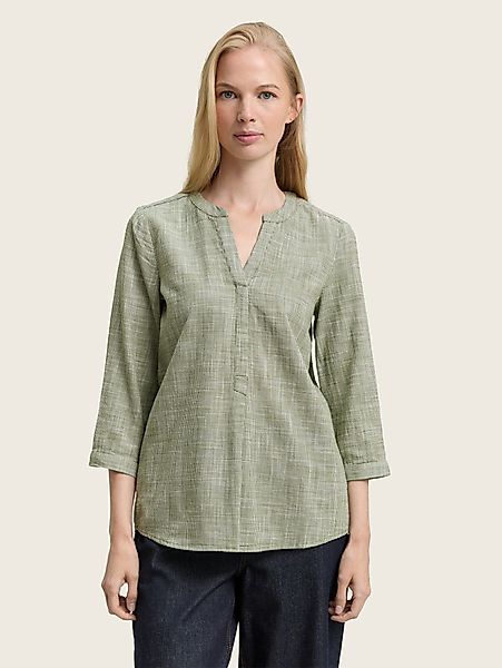 TOM TAILOR Langarmbluse Bluse aus Baumwolle günstig online kaufen