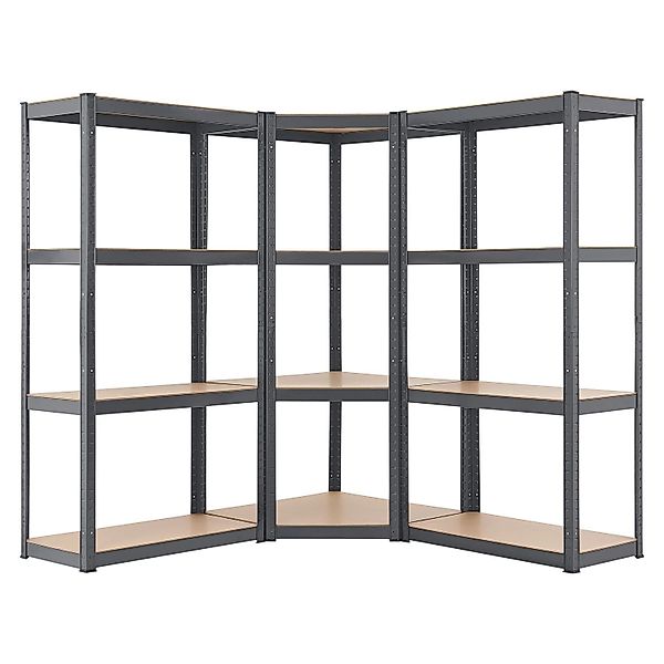 Juskys 3er Regalsystem 1 Corner und 2 Easy Insgesamt 12 Böden mit 960 kg Tr günstig online kaufen