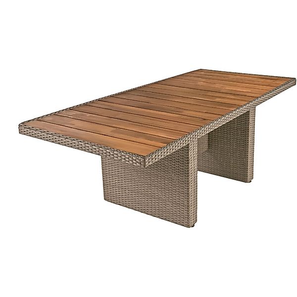 Garden Pleasure Gartentisch BRAGA Rechteckig Holz Braun 90 cm x 180 cm günstig online kaufen