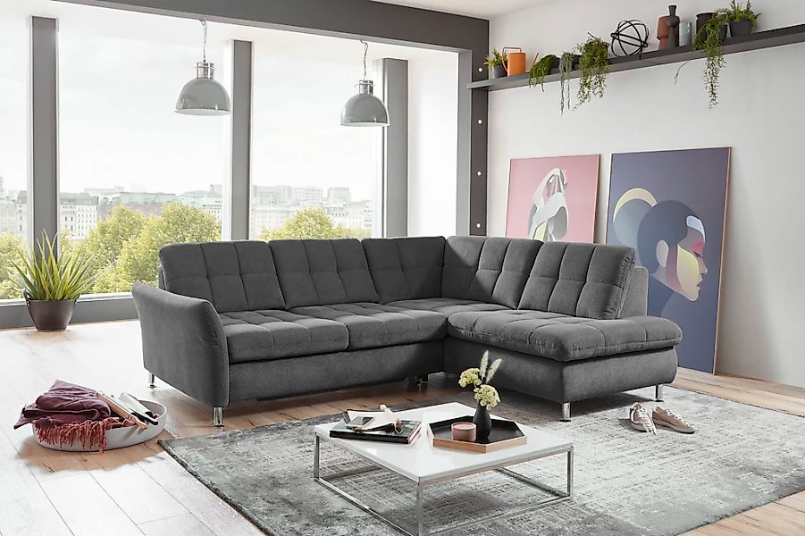 Die PlanBar Ecksofa "MP-IN20016 L-Form mit Federkern-Polsterung", wahlweise günstig online kaufen