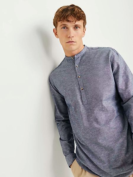 Jack & Jones Langarmhemd "JJESUMMER TUNIC LINEN BLEND SHIRT LS SN" günstig online kaufen