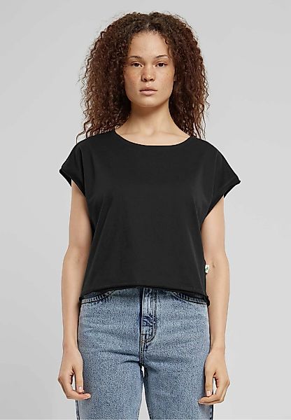 URBAN CLASSICS T-Shirt "Urban Classics Damen Ladies Organic Open Edge Tee", günstig online kaufen