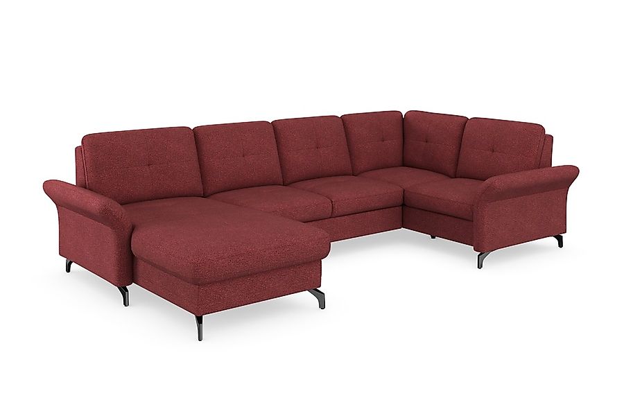 PLACES OF STYLE Wohnlandschaft "Calando U-Form" wahlweise mit Bettfunktion, günstig online kaufen