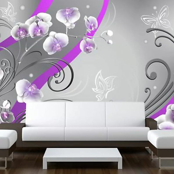 artgeist Fototapete Purple orchids - variation mehrfarbig Gr. 150 x 105 günstig online kaufen