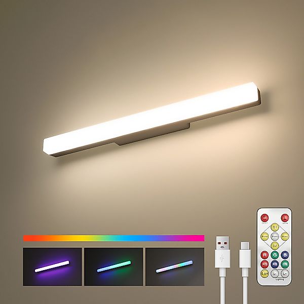oyajia LED Spiegelleuchte 40cm Spiegelleuchte, Akku günstig online kaufen