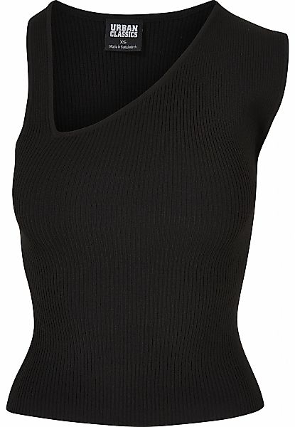 URBAN CLASSICS Tanktop "Urban Classics Damen Ladies Rib Knit Asymmetric Top günstig online kaufen