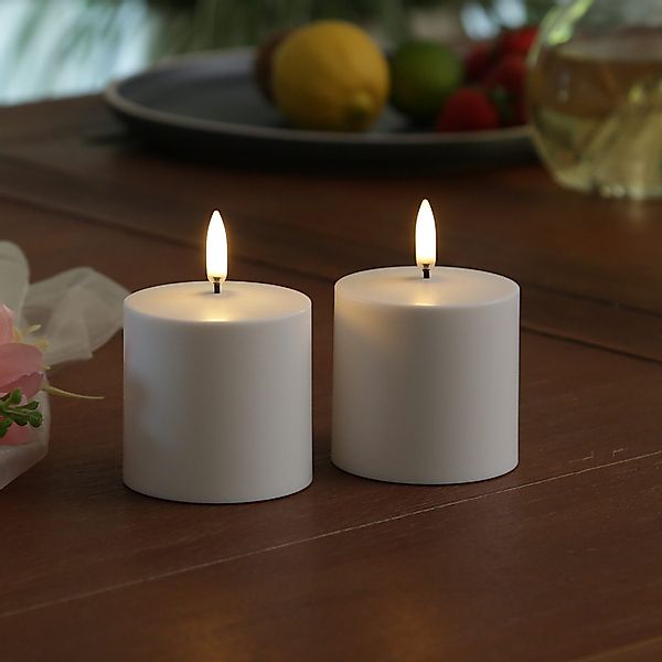 UYUNI Lighting LED-Kerze Stumpenkerzen aufladbar 6,8x6,8cm günstig online kaufen