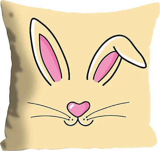 queence Dekokissen »Vermin«, Kissenhülle,Lange Hasenohren,Gelb,Fröhlich,Süß günstig online kaufen