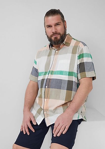 s.Oliver Kurzarmhemd Hemd Regular Fit: Strukturiertes günstig online kaufen