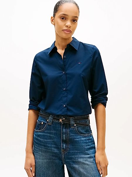 Tommy Hilfiger Hemdbluse "STRETCH REGULAR LS SHIRT" mit gesticktem Tommy Hi günstig online kaufen