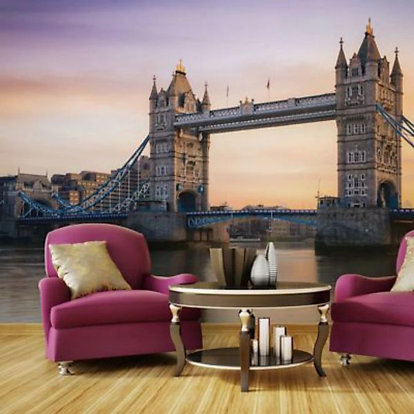 artgeist Fototapete Morgens in London mehrfarbig Gr. 350 x 270 günstig online kaufen