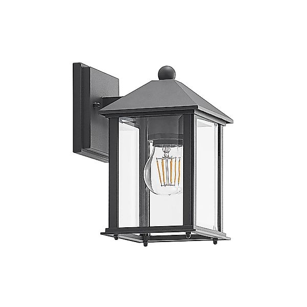 Lindby Wandleuchte Außen Giavanna 9932043 Modern in Schwarz aus Aluminium 1 günstig online kaufen